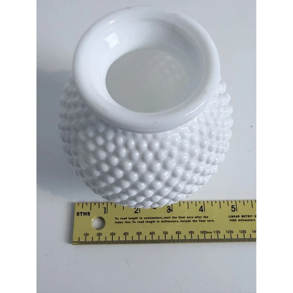 Vintage Westmoreland White Hobnail Milk Glass Vase